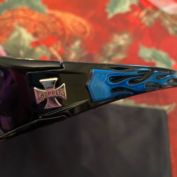 Choppers Blue Lenses Men’s Sunglasses - Picture 4 of 4